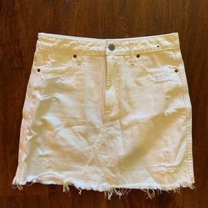 White Denim Skirt
